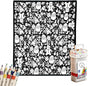 DIY Coloring Blanket for Adults, Color Your Own Velvet Blanket with 24 Washable Markers, Soft Cozy Coloring Kit for Home Decor & Daily Use, Unique Birthday Gift (Christmas)