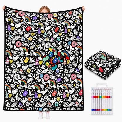 DIY Coloring Blanket 🖍️🎨